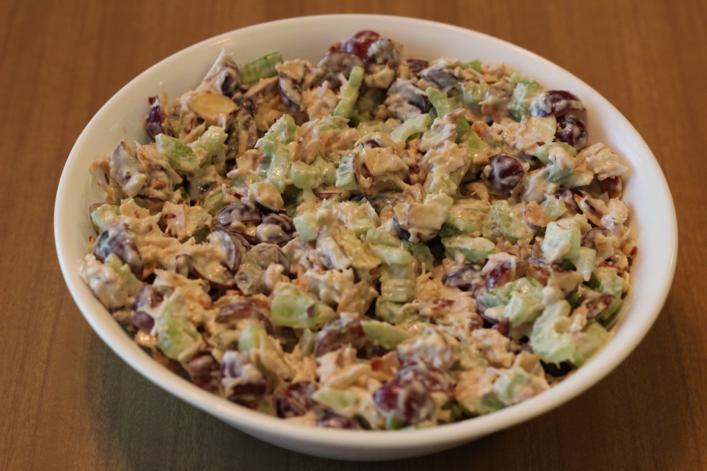 Toasted almond chicken salad