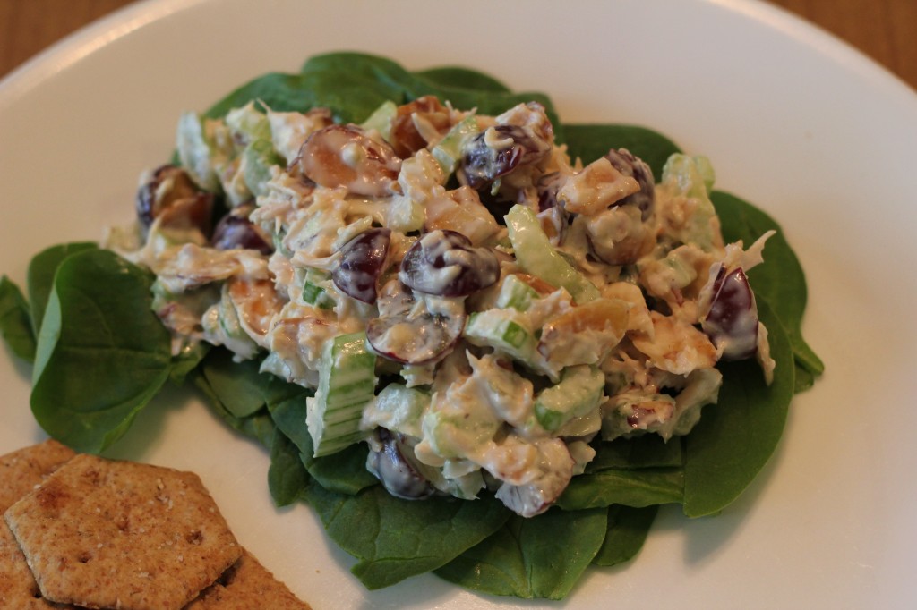 spinach almond chicken salad