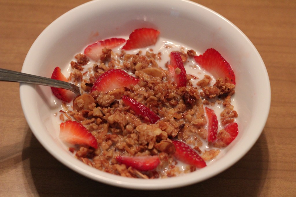 coconut strawberry granola