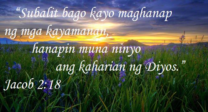 tagalog bible quote hanapin muna