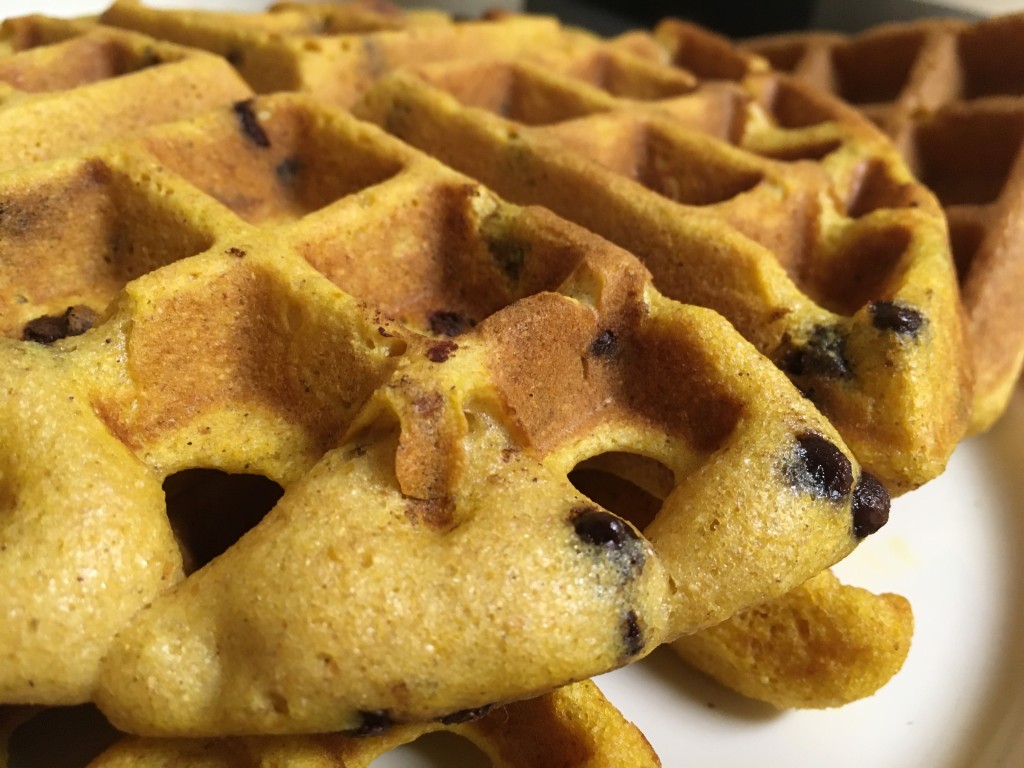 Healthy pumpkin pie semi sweet chocolate waffles