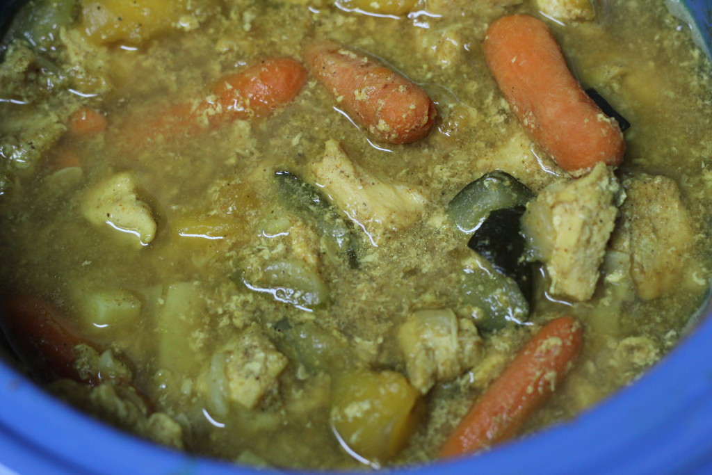 Easy zucchini chicken curry freezer meal crockpot