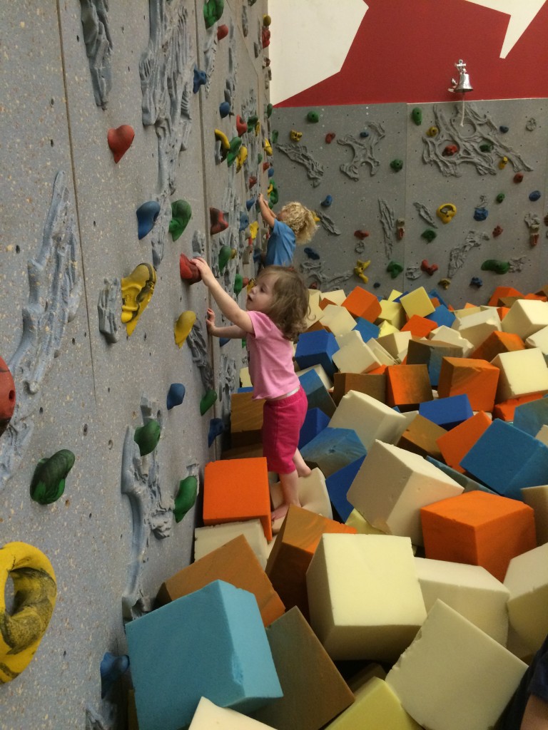 foam pit rock climbing wall orem