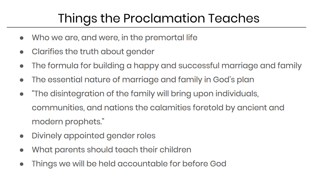 what is the proclamation on the family